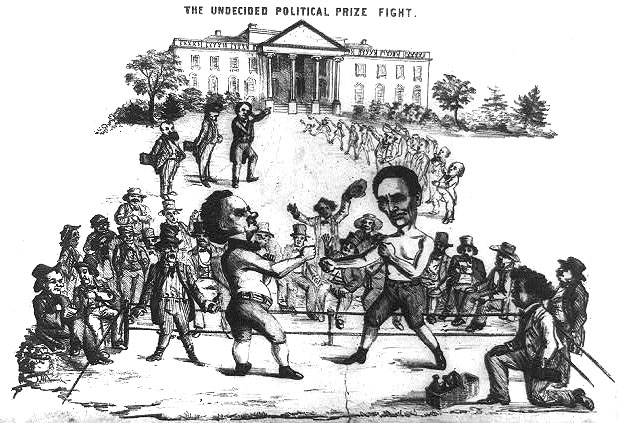 The Undecided Political Prize Fight, Abraham Lincoln and Stephan Douglas