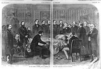 The dying moments of President Lincoln