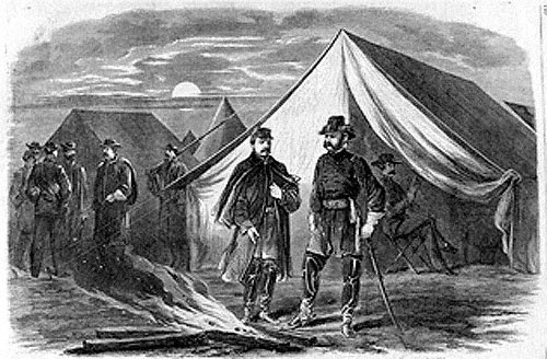 George B. McClellan Surrendering Command to Ambrose E. Burnside