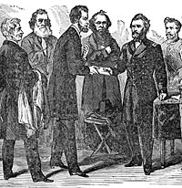 Ulysses S. Grant receiving his commission as Lieutenant-General from Abraham Lincoln