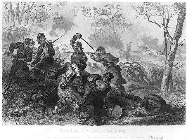Death of Col. Baker at Ball’s Bluff (near Leesburg, Va.)