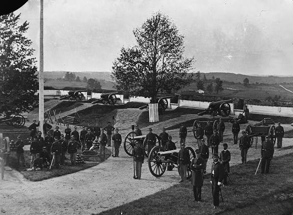 Company F, 3d Massachusetts Heavy Artillery, in Fort Stevens